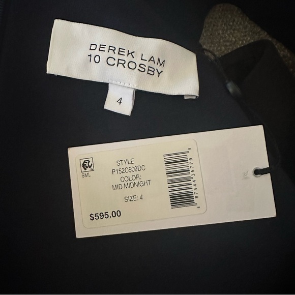 10 Crosby Derek Lam Deep Blue sleeveless Dress size 4 casual cutout NWT midi - Picture 5 of 11